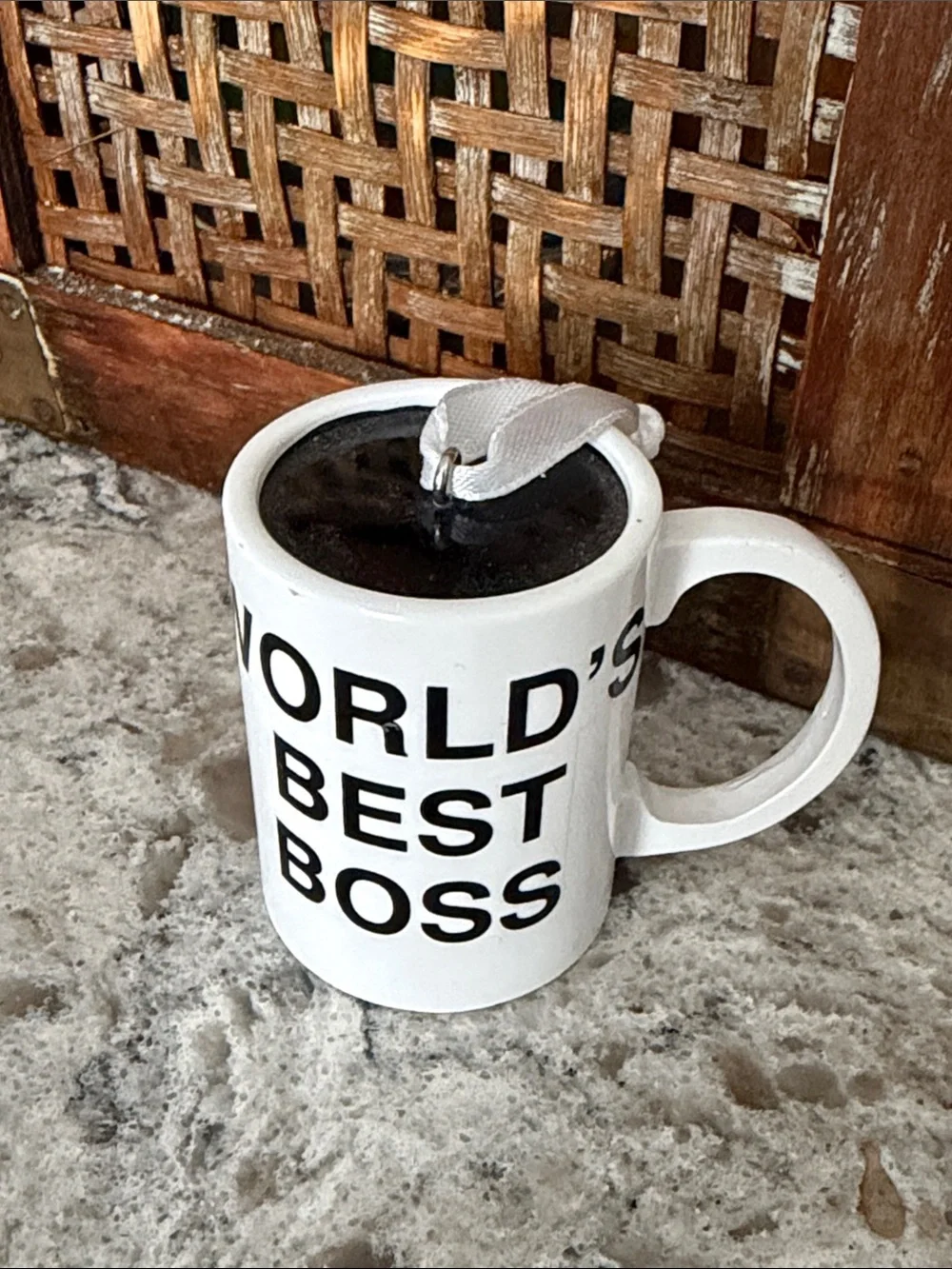 World's Best Boss White Mini Mug Keychain Ornament Dunder Mifflin